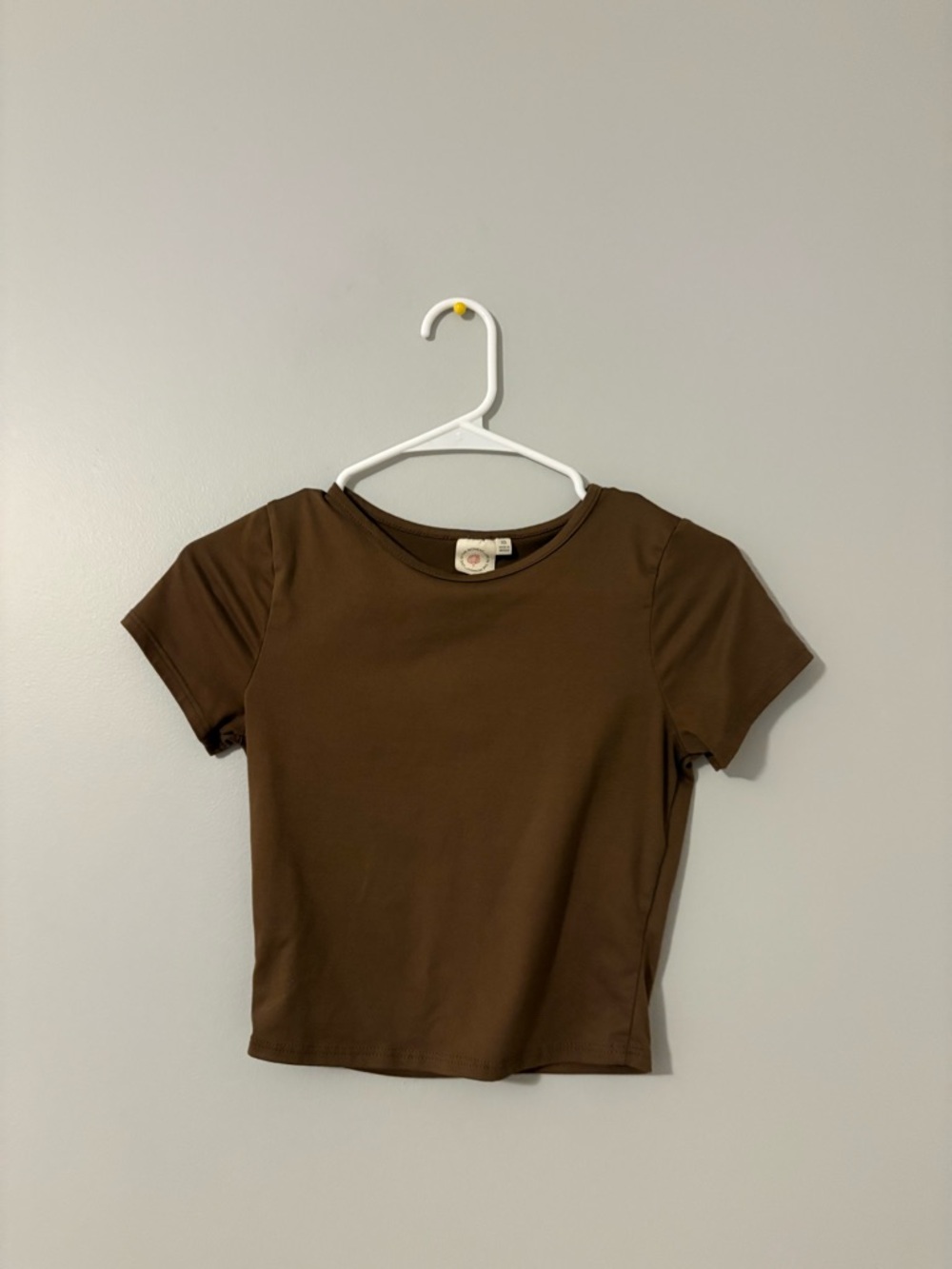 Brown Short Sleeve Crewneck Tee